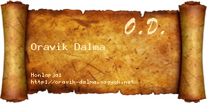 Oravik Dalma névjegykártya